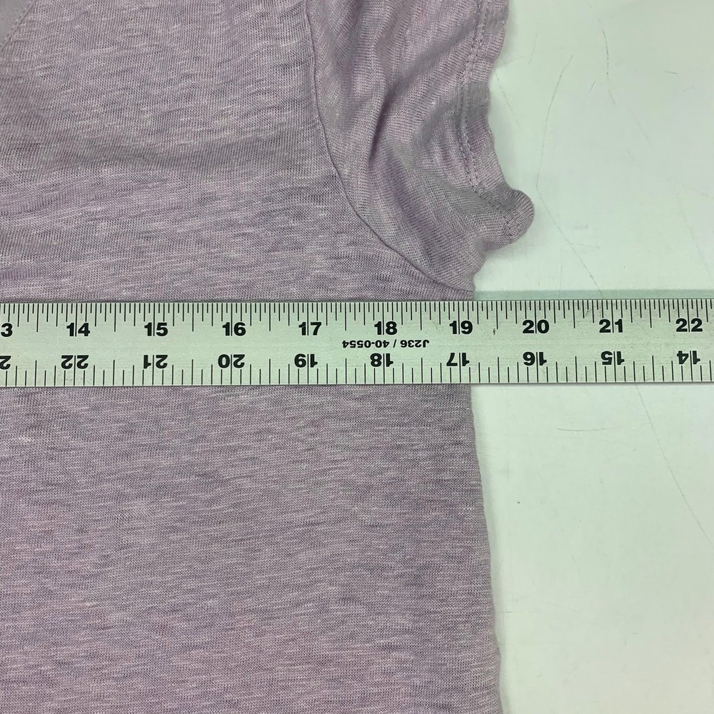Sanctuary Lavender Heathered V-Neck Short Sleeve Top Purple Tee Size XL - Picture 13 of 14
